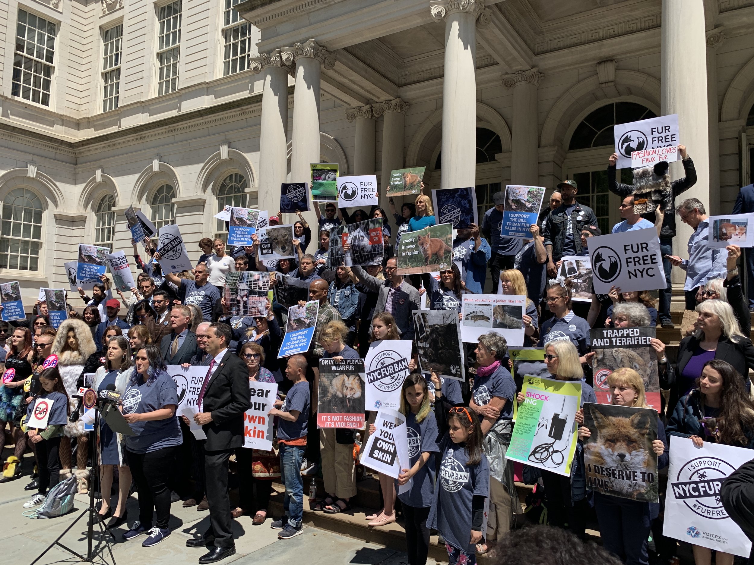 Image of advocates at a fur-free event